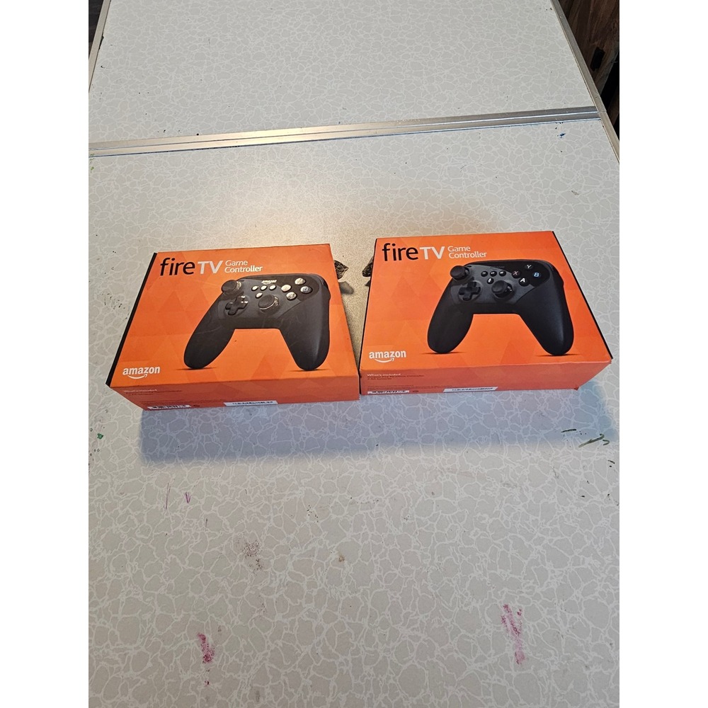 2 Pack Amazon Fire TV Game Controllers Black Wireless with Voice Search Boxed